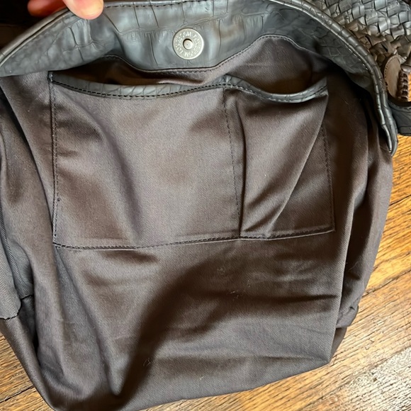 Coldwater Creek shoulder bag textured woven charcoal gray - Picture 8 of 11